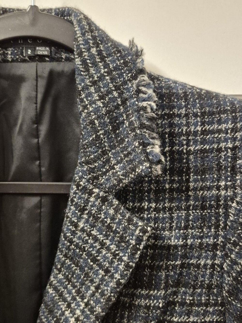 Theory Black and White Plaid Blazer - Picture 5 of 11